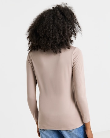 Mocha Supersoft Scoop Neck Top