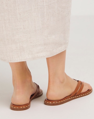 Poppy Two Strap Toe Post Classic Flat Sandals Wide E Fit Simply Comfort