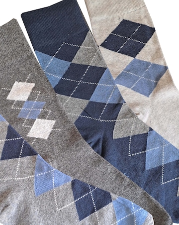 Mens 4pk Argyle Boxed Socks
