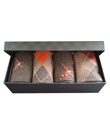 Mens 4pk Pheasant Boxed Socks