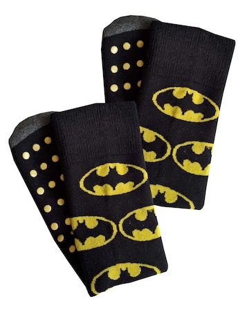 Mens 2pk Batman & Joker Slipper Sock
