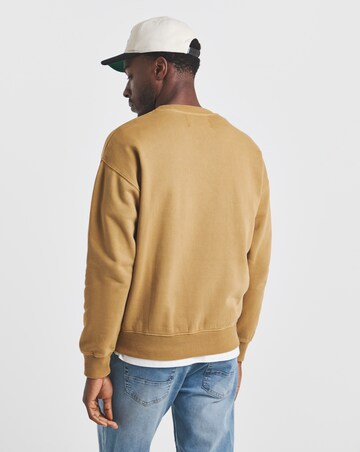 Union Garment Dyed Relaxed Crew Sweatshirt-Tan