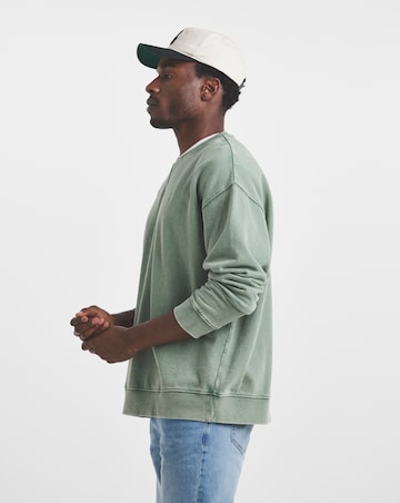 Union Garment Dyed Relaxed Sweatshirt-Khaki