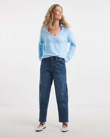 Pointelle Collar Jumper