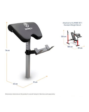 Marcy ACC-8 Bench Accessories - curl pad