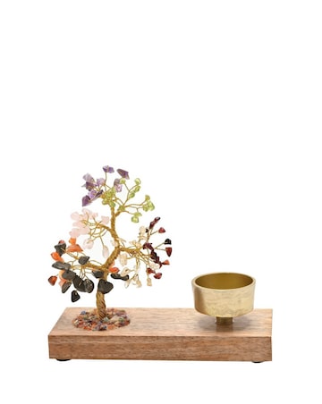 Serenity Gemstone Tree Tea Light Holder - 7 Chakras