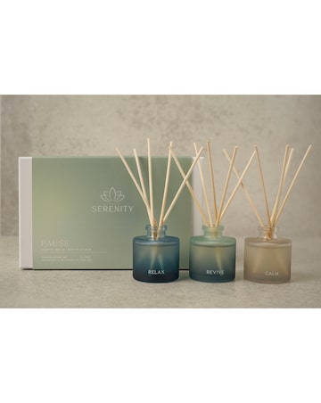 Serenity 'Pause' 50ml Diffusers Set of 3 - Relax, Calm and Revive