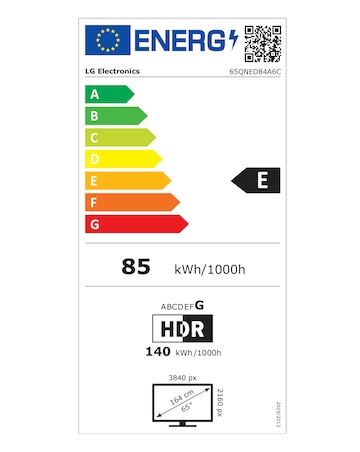 LG 65QNED84A6C 65in QNED evo AI 4K Smart TV
