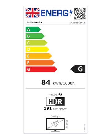 LG OLED55C56LB 55in OLED evo AI 4K Smart TV