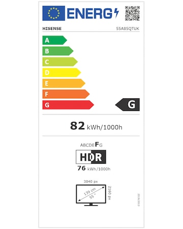 Hisense 55A85QTUK 55in OLED 4K Ultra HD HDR Smart TV