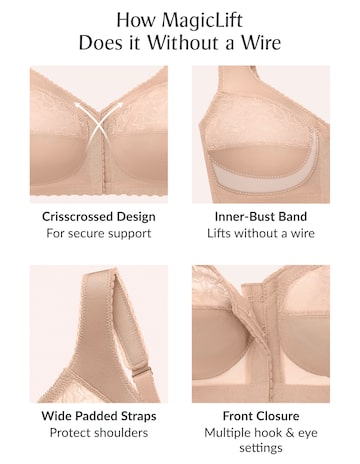 Glamorise Plus Size MagicLift Front-Fastening Bra 1200