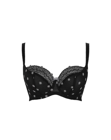 Panache Blossom Balcony Wired Bra Black