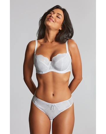 Panache Charlotte Broderie Anglaise Balcony Wired Bra White