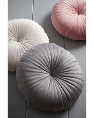 Catherine Lansfield Round Velvet Cushion