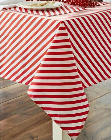 Catherine Lansfield Candy Cane Table Cloth