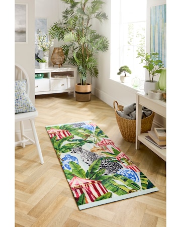 Lux Leopard Washable Nylon Runner