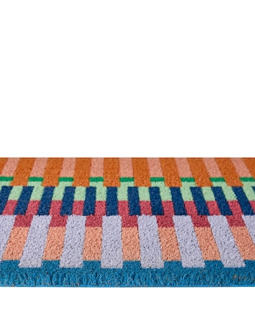 My Mat Bright Broken Stripe Coir Doormat