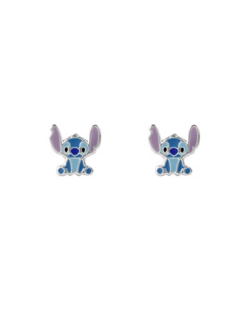 Stitch Silver Enamel Earrings