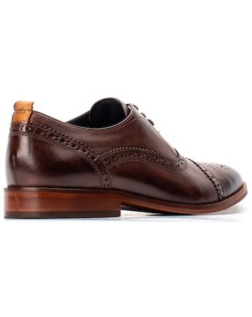 Base London Cast Washed Lace Up Brogue Shoe