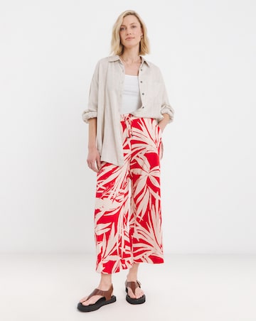 Printed Cropped Wide Leg Culotte