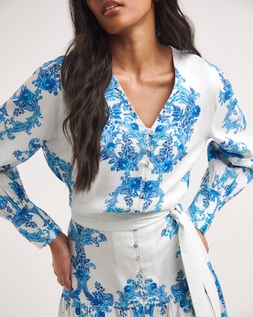 Raishma Studio Floral Print V-Neck Midi Dress