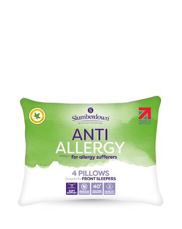Slumberdown Anti Allergy Soft Support 4 Pack Pillows