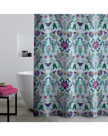 Catherine Lansfield Mya Tropical Birds Shower Curtain