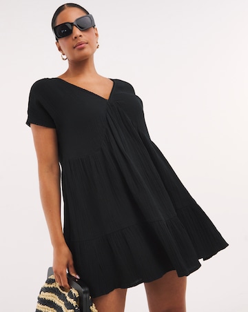 Beach To Beach Cheese Cloth Mini Beach Dress