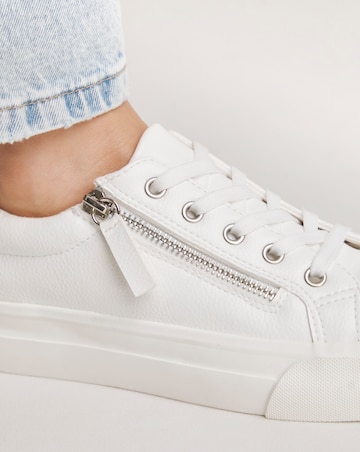 Kate Lace Up Zip Detail Chunky Trainers - Extra Wide Fit (EEE)