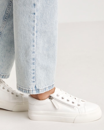 Kate Lace Up Zip Detail Chunky Trainers - Extra Wide Fit (EEE)