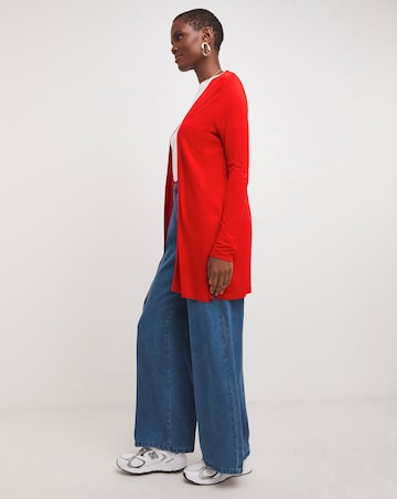Red Edge to Edge Cardigan