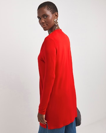 Red Edge to Edge Cardigan
