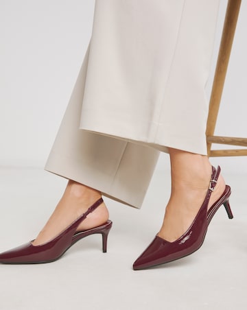 Simply Be Aspen Pointed Toe Slingback Shoes - Wide Fit (E)