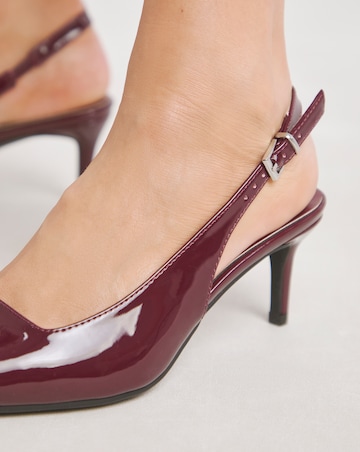 Simply Be Aspen Pointed Toe Slingback Shoes - Wide Fit (E)