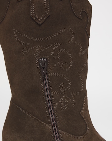 Hydra Embroidered Leather Western Boots - Extra Wide Fit (EEE) Super Curvy Calf