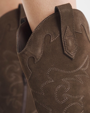 Hydra Embroidered Leather Western Boots - Extra Wide Fit (EEE) Super Curvy Calf