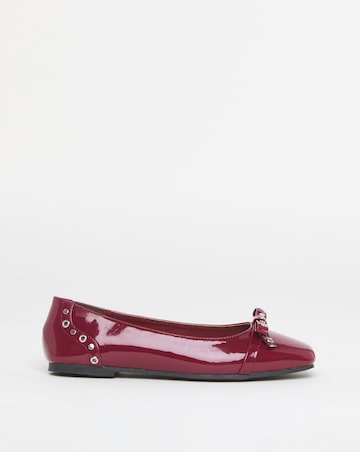 Catania Studded Bow Ballerina Shoes - Extra Wide Fit (EEE)