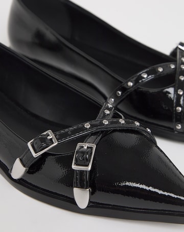 Livorno Pointed Buckle Detail Ballerina Extra Wide EEE Fit