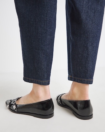 Livorno Pointed Buckle Detail Ballerina Extra Wide EEE Fit