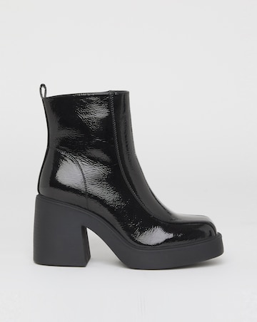 Lina Square Toe Platform Ankle Boots - Extra Wide Fit (EEE)