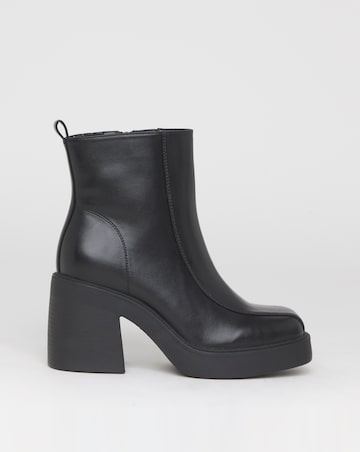 Lina Square Toe Platform Ankle Boots - Extra Wide Fit (EEE)