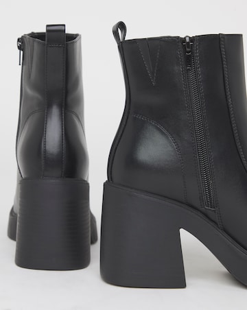 Lina Square Toe Platform Ankle Boots - Extra Wide Fit (EEE)