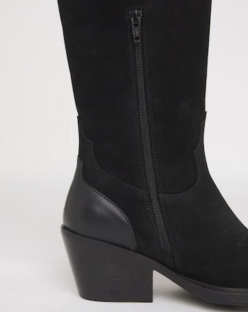 Glacier Over Knee Suede Western Boots - Extra Wide Fit (EEE) & Super Curvy Calf