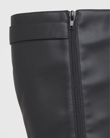 Stacey Chunky Biker Knee High Boots - Wide Fit (E) & Curvy Calf