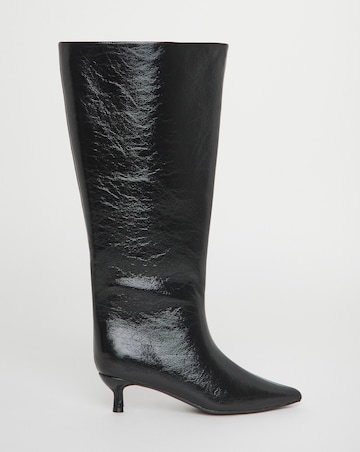 Simone Kitten Heel Straight Leg Boots - Wide Fit (E) & Curvy Calf