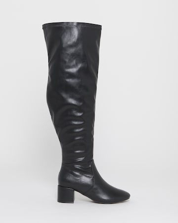Amina Over The Knee Stretch Boots - Extra Wide Fit (EEE) & Super Curvy Calf