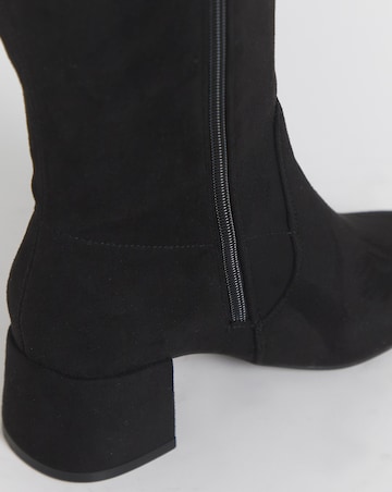 Amina Over The Knee Stretch Boots - Extra Wide Fit (EEE) & Super Curvy Calf