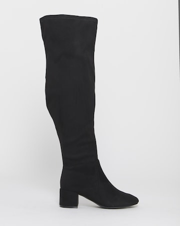 Amina Over The Knee Stretch Boots - Extra Wide Fit (EEE) & Super Curvy Calf