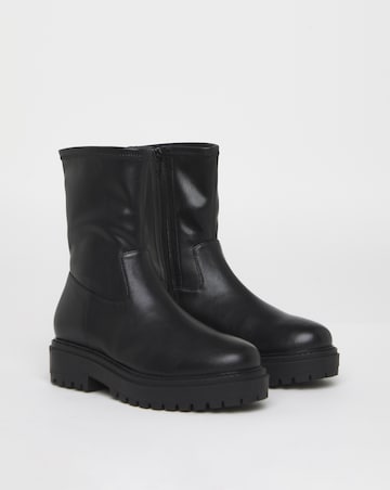 Rosalie Chunky Anle Boots - Wide Fit (E)