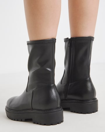 Rosalie Chunky Anle Boots - Wide Fit (E)